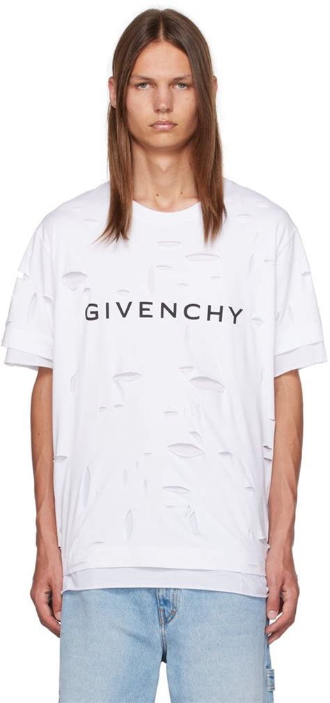 givenchy hole t shirt|givenchy t shirts on sale.